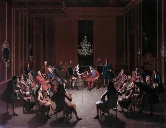 Friedrichs I. Tabakskollegium in der Goldtuchkammer des Berliner Schlosses, ca. 1710